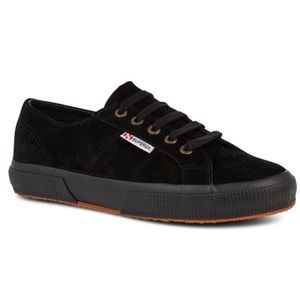 Superga Black Suede Sneakers Size Men 5 -Women 6.5